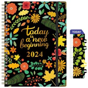 2024 planner, weekly & monthly planner 2024 from jan. 2024-dem. 2024, 6.1"×8.5", academic planner 2024 with tabs, thick paper, twin-wire binding, home or office use for gifts