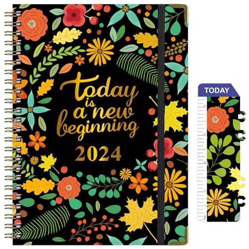 2024 Planner, Weekly & Monthly Planner 2024 from Jan. 2024-Dem. 2024, 6.1"×8.5", Academic Planner 2024 with Tabs, Thick Paper, Twin-Wire Binding, Home or Office Use for Gifts