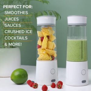 KoreJetPulse Portable Blender - 6-Blade Stainless Steel, BPA-Free, 400ml Capacity, Lightweight, Easy to Use, Perfect for Smoothies and Frozen Drinks