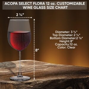 Personalized Wine Glass With Stem Custom Text Engraved 12oz Drinkware Decoration