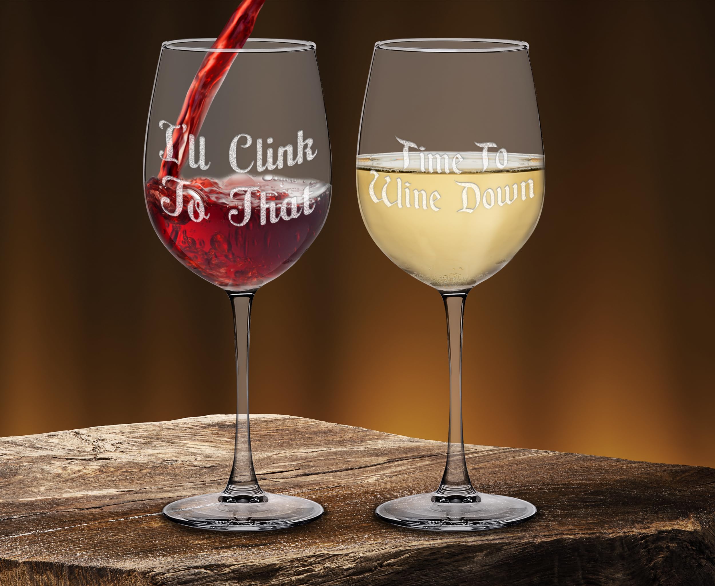 Personalized Wine Glass With Stem Custom Text Engraved 12oz Drinkware Decoration