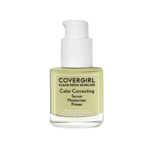 covergirl clean fresh color correcting serum + moisturizer + primer – moisturizer, face primer, covergirl skincare, vegan formula – 100 - fair, 30ml (1.0 fl oz)