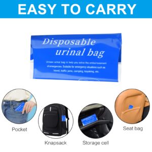 Moodooy Emergency Portable Urine Bag, 20 pcs Travel Urinal Bag, Disposable Urine Bag Used for Emergency Situations for Traffic Jams, Vomiting, Camping. Unisex Urinal Bag