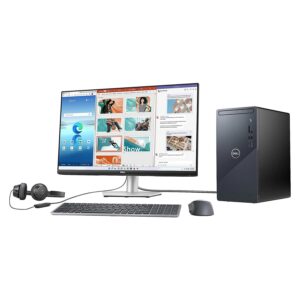 Dell Inspiron 3910 Desktop, 12th Gen Intel Core i5-12400 Processor, 32GB DDR4 RAM, 1TB SSD, HDMI, DP, DVD-RW, Bluetooth, Wired Keyboard&Mouse, Wi-Fi 6, Windows 11 Home, Black