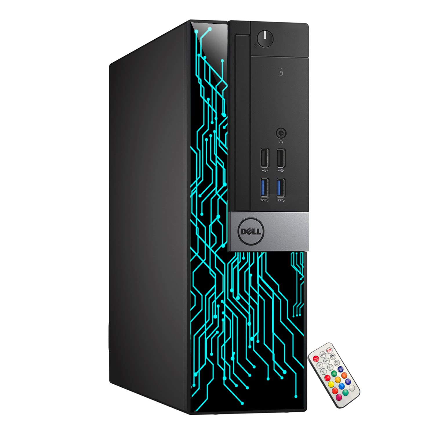 Dell OptiPlex Desktop Customized RGB Lights Computer Intel Core i5 6500 3.2 GHz 8GB RAM 256GB SSD Win 10 Pro WiFi, Gaming PC Keyboard & Mouse HDMI (Renewed)