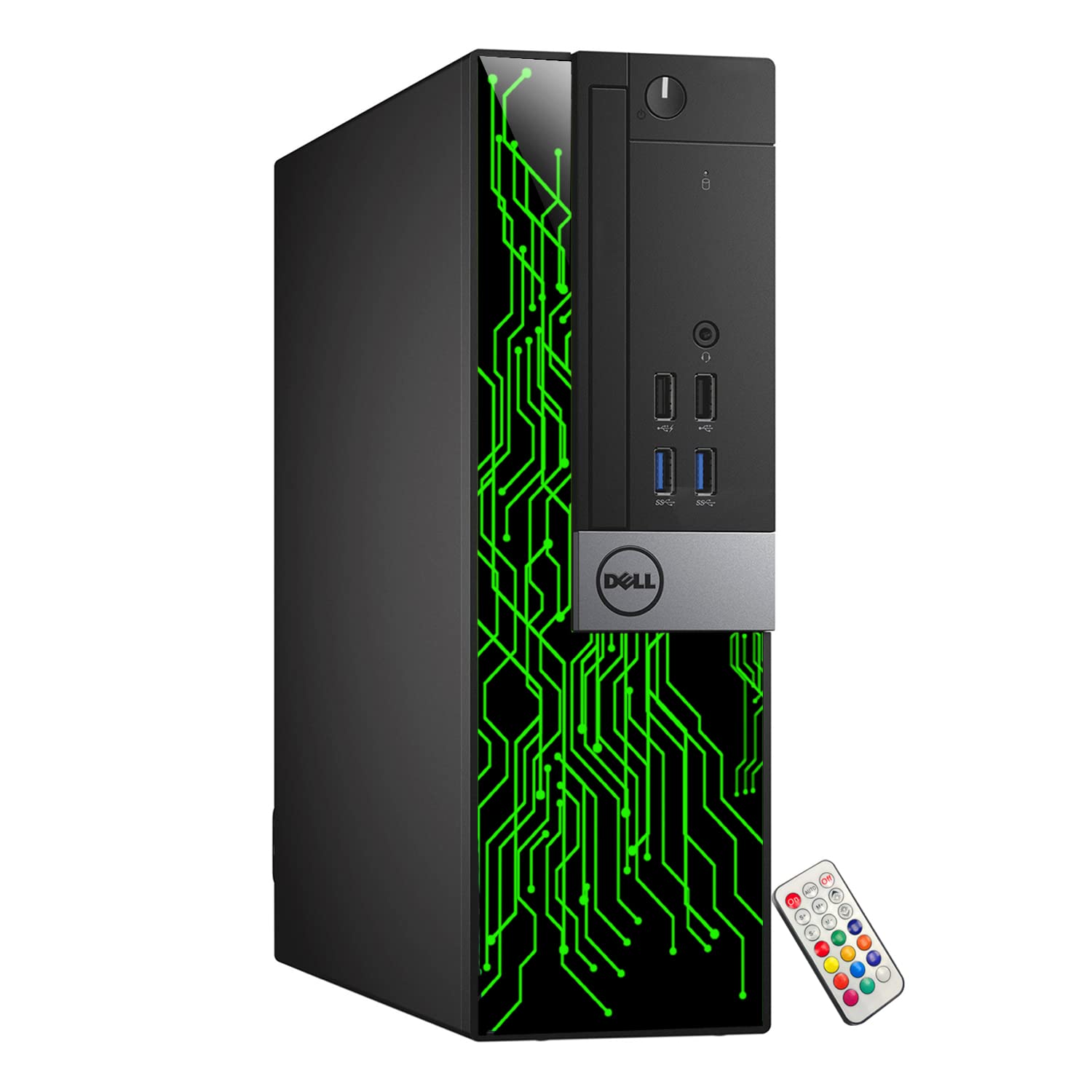 Dell OptiPlex Desktop Customized RGB Lights Computer Intel Core i5 6500 3.2 GHz 8GB RAM 256GB SSD Win 10 Pro WiFi, Gaming PC Keyboard & Mouse HDMI (Renewed)