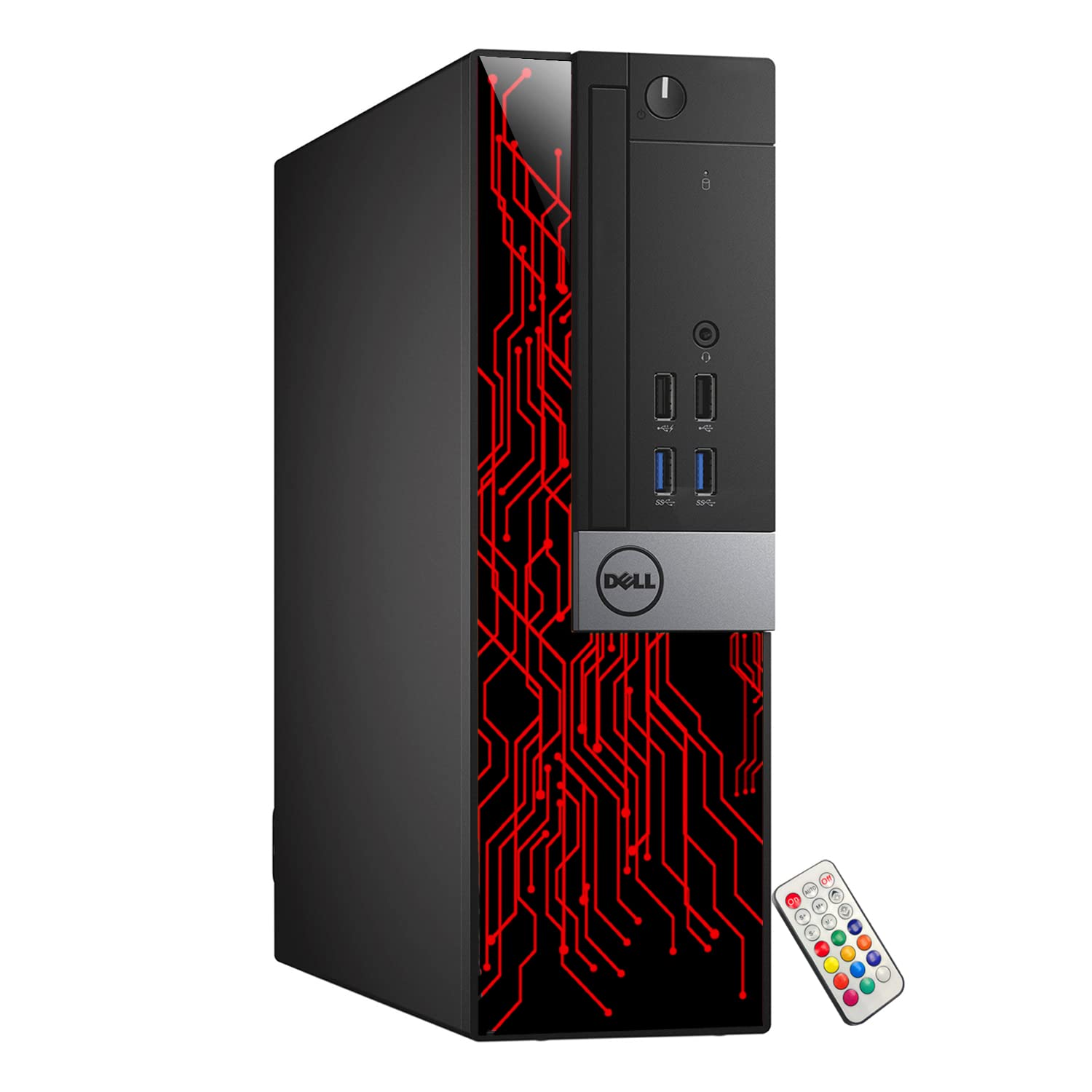 Dell OptiPlex Desktop Customized RGB Lights Computer Intel Core i5 6500 3.2 GHz 8GB RAM 256GB SSD Win 10 Pro WiFi, Gaming PC Keyboard & Mouse HDMI (Renewed)