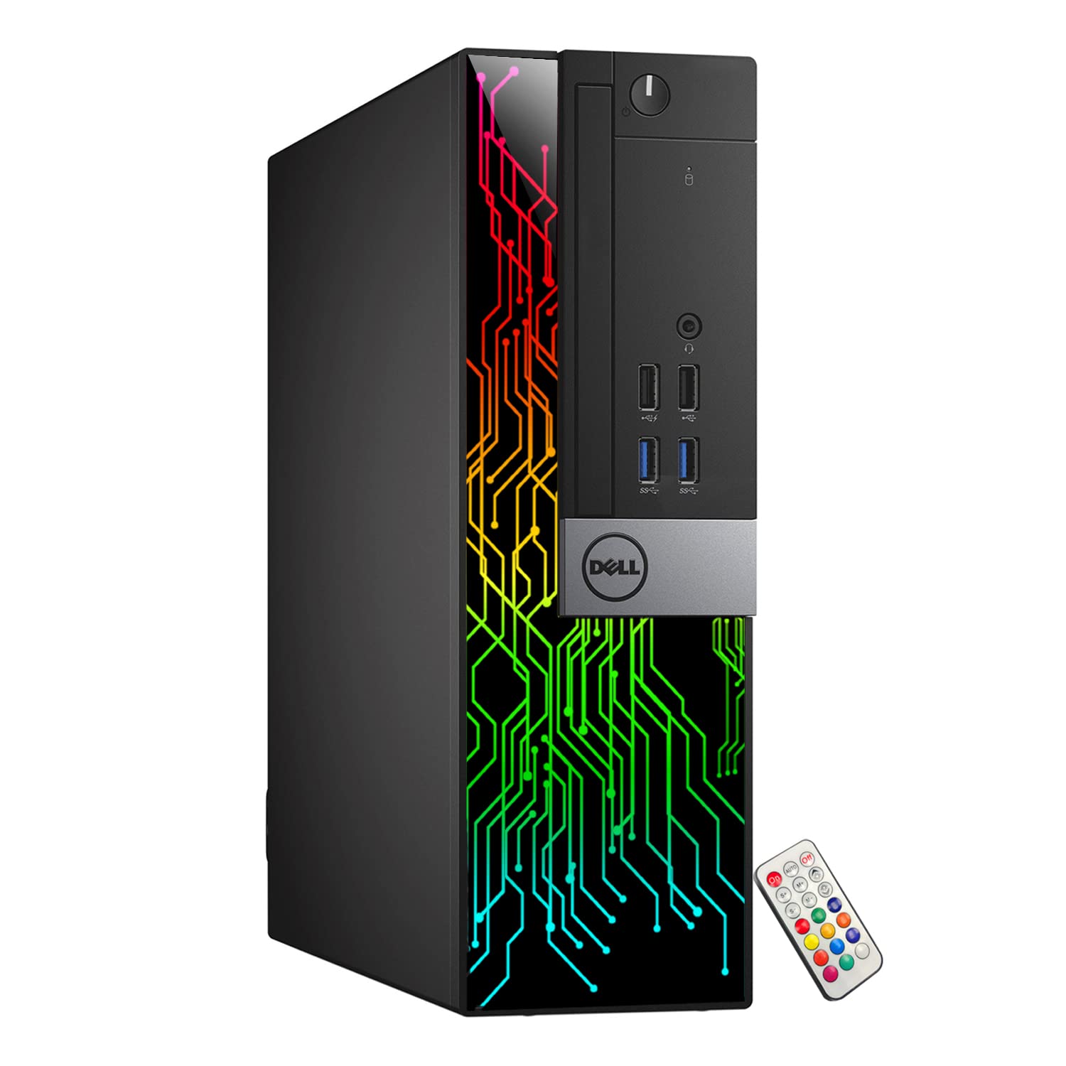 Dell OptiPlex Desktop Customized RGB Lights Computer Intel Core i5 6500 3.2 GHz 8GB RAM 256GB SSD Win 10 Pro WiFi, Gaming PC Keyboard & Mouse HDMI (Renewed)