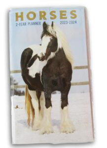 jot scenic 2-year miniature monthly planner book for 2023-2024 (horses)