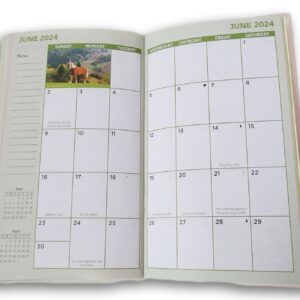 Jot Scenic 2-Year Miniature Monthly Planner Book for 2023-2024 (Horses)