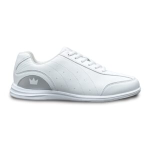 brunswick womens athletic bowling shoes, white/silver, 9.5 us