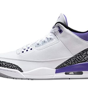 Nike Men's Air Jordan 3 Basketball Shoes, White/Black-dark Iris-cement G, 11