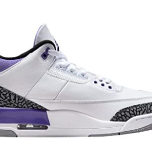 Nike Men's Air Jordan 3 Basketball Shoes, White/Black-dark Iris-cement G, 11