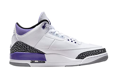 Nike Men's Air Jordan 3 Basketball Shoes, White/Black-dark Iris-cement G, 11