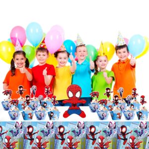 12pc Spidey and His Amazing Friends Cupcake Topper And Cupcake Wrapper , Birthday Party Cake Decorate Kids' Party Cake Decorate Supplies