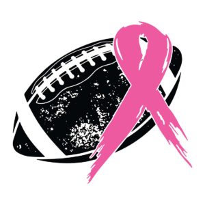 fashiontats pink ribbon football breast cancer temporary tattoos | pack of 25 | made in the usa | skin safe | removable