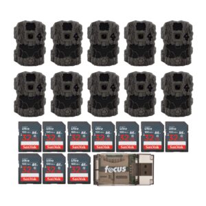 stealth cam ds4k ultimate camera 32 megapixel and 4k video at 30fps (10-pack) bundle with 32gb memory card (10-pack) and card reader (21 items)