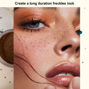 Dioche Fake Freckles stamp pen, Liquid Freckle Stamp Freckles Makeup Stamp with Brush, Waterproof Simulation Air Cushion Freckles Pen 10g