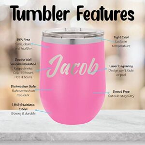 Personalized Real Housewives 12 oz Wine Glass Tumbler, Gift for Mom Stemless Wine Cup, Birthday Gift for Mother, Girl’s Gift, Gals, Laser Engraved, Vacuum Insulated, Stainless Steel, Includes Lid