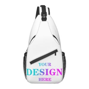 custom sling backpack personalized crossbody sling bags leisure sports outdoor custom bag for men backpack optional color add your text/logo here