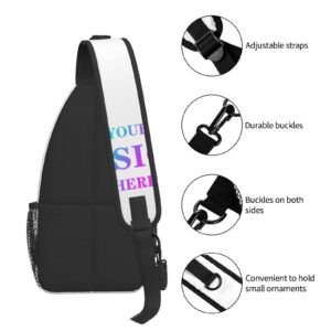 Custom Sling Backpack Personalized Crossbody Sling Bags Leisure Sports Outdoor Custom Bag For Men Backpack Optional Color Add Your Text/Logo Here