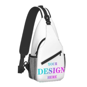 Custom Sling Backpack Personalized Crossbody Sling Bags Leisure Sports Outdoor Custom Bag For Men Backpack Optional Color Add Your Text/Logo Here