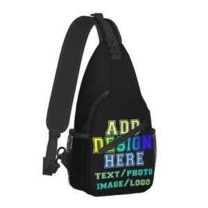 Custom Crossbody Bags Personalized Sling Bag Leisure Sports Outdoor Custom Bag For Men Backpack Optional Color Add Your Own Design Here