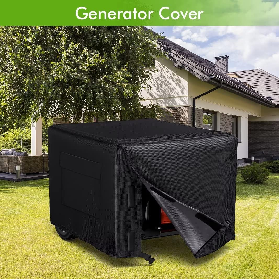 WLEAFJ Generator Cover Heavy Duty Waterproof, Universal Portable Generator Cover 32”L x 24”W x 24”H - for Most Generators 5000-10000 Watt