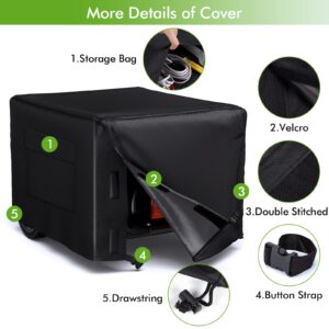 WLEAFJ Generator Cover Heavy Duty Waterproof, Universal Portable Generator Cover 32”L x 24”W x 24”H - for Most Generators 5000-10000 Watt