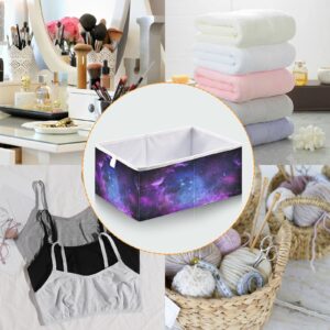 Kigai Starry Galaxy Cube Storage Bins - 11x11x11 in Large Foldable Cubes Organizer Storage Basket for Home Office, Nursery, Shelf, Closet