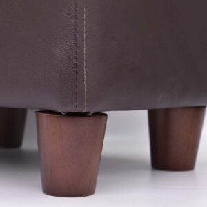 BEISJEXIN 3 inch Wooden Furniture Leg Round Wood Sofa feet Set of 4 Couch Solid Wood Leg Brown Walnut Finish