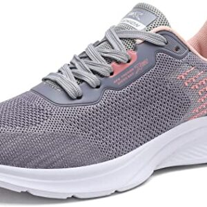 HISQIM Women's Running Shoes Breathable Tennis Sneakers for Women Gym Shoes Casual Sports Shoes Lightweight Walking Shoes Purple