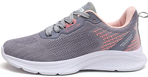 HISQIM Women's Running Shoes Breathable Tennis Sneakers for Women Gym Shoes Casual Sports Shoes Lightweight Walking Shoes Purple