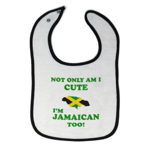 toddler & baby bibs burp cloths not only i am cute not only am i cute i'm jamaican too cotton baby items for baby girl & boy white black design only