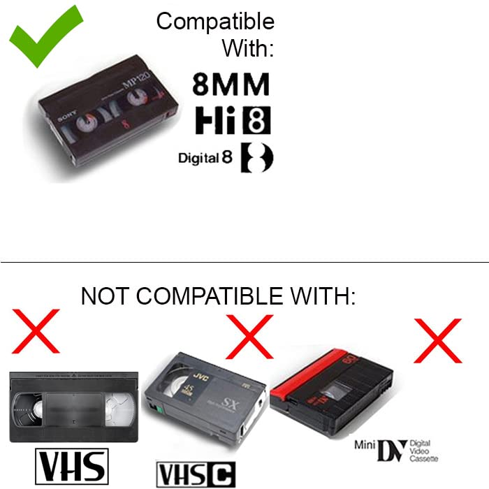 Tech Collector 8mm, Digital8, and Hi8 Transfer Bundle for Digitizing 8mm Tapes and Converting 8mm to DVD, Includes Camcorder and USB Adapter