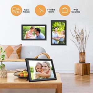 YENOCK 64GB FRAMEO 15.6 inch WiFi Digital Picture Frame 1920x1080 FHD Large Smart Digital Photo Frame IPS Touch Screen Auto-Rotate Wall Mountable Motion Sensor Share Photos/Videos Instantly via APP