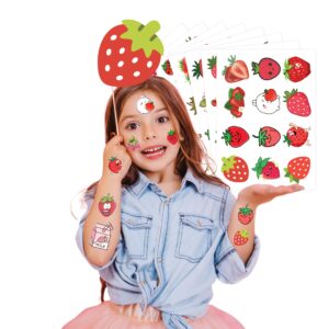 Strawberry Temporary Tattoos Berry First Birthday Party Supplies Decorations 96PCS Cute Tattoos Stickers Party Favors Kids Gifts Girls Boys Classroom School Prizes Themed