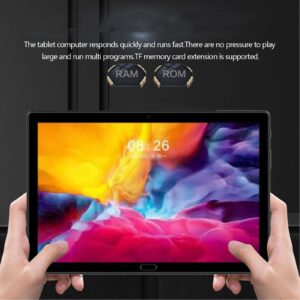 Android 5.1 Tablet, 10.1 inch HD Display 8-core 1+16GB ROM TF Expansion WiFi Blue-Tooth Tablet Best for Adults Working Childrens Boys Girls School Learning Birthday Gift, Black, 25*19.8*5cm