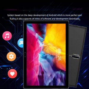 Android 5.1 Tablet, 10.1 inch HD Display 8-core 1+16GB ROM TF Expansion WiFi Blue-Tooth Tablet Best for Adults Working Childrens Boys Girls School Learning Birthday Gift, Black, 25*19.8*5cm