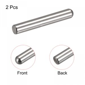 uxcell 12x80mm Dowel Pins, 2pcs 304 Stainless Steel Round Head Flat Chamfered End Dowel Pin Bunk Bed Pins Shelf Pegs Support Shelves Fasten Elements