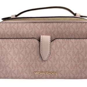 Michael Kors Medium Double Zip Phone Crossbody (Dark Powder Blush)