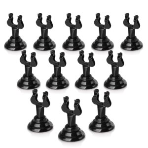 new star foodservice 532244 triton/ring-clip number holder/number stand/place card holder, set of 12, 1.5-inch, black