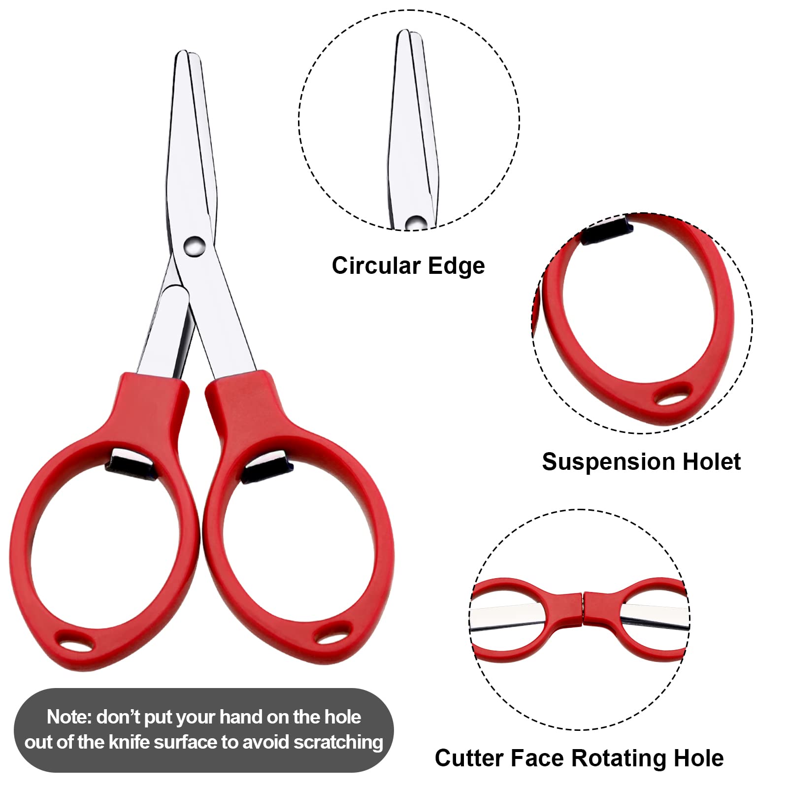 Folding Scissors Small Foldable Scissors Mini Travel Stainless Steel Portable Scissors Bulk Glasses Shaped Anti Rust Sewing Cutter Shear for Nurse Week Gifts School Office Supplies(50 Pcs)