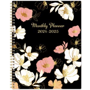 2024-2025 monthly planner/calendar - 2 year monthly planner 2024-2025, january 2024 - december 2025, 9" x 11" planner with monthly tabs, twin-wire binding, two-side pocket, perfect organizer