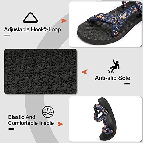 Pulltop Women Water Sandals - With Arch Support Comfortable Hiking Sport Walking Sandals For Women