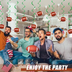 Gersoniel 30 Sets Football Party Decorations Football Hanging Swirls 2024 Football Birthday Decorations Game Day Sports Theme Party Supplies Indoor Outdoor Decor