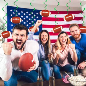 Gersoniel 30 Sets Football Party Decorations Football Hanging Swirls 2024 Football Birthday Decorations Game Day Sports Theme Party Supplies Indoor Outdoor Decor