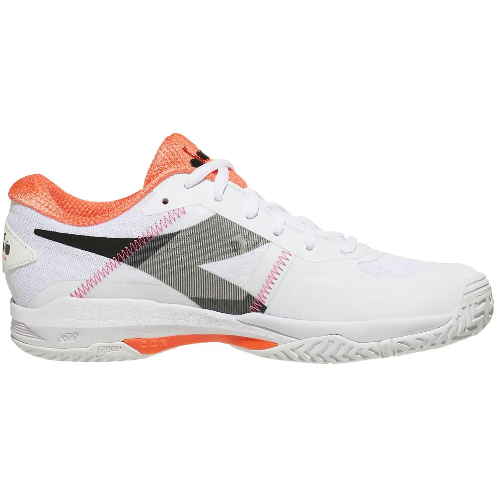 Diadora Trofeo AG PKL - Women's Pickleball Shoes (White/Black) (6)