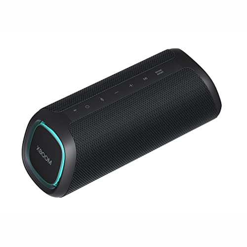 LG XG7QBK.DUSALLK Go Portable Bluetooth Speaker - LED Lighting and up to 24-Hour Battery, Black