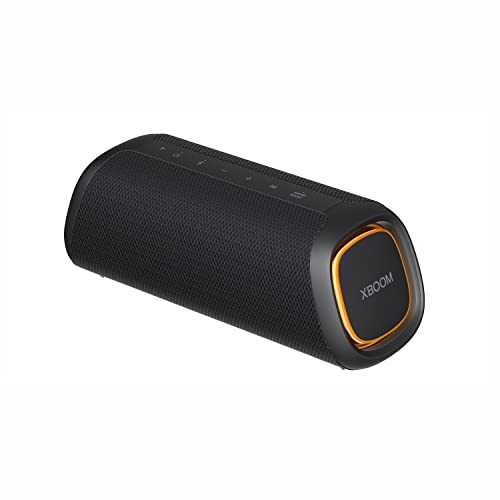 LG XG7QBK.DUSALLK Go Portable Bluetooth Speaker - LED Lighting and up to 24-Hour Battery, Black